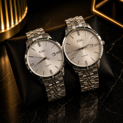 KWC Original Men Watch – Gold Dial, Japan Movement and Date Display