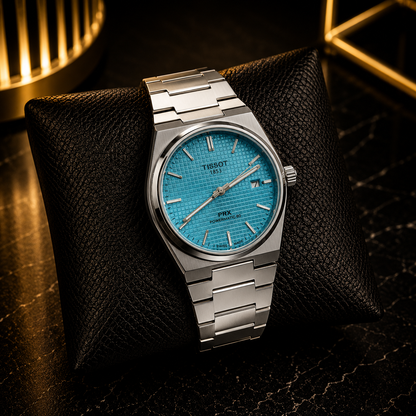 Tissot PRX Semi Automatic Sky Blue Dial Watch