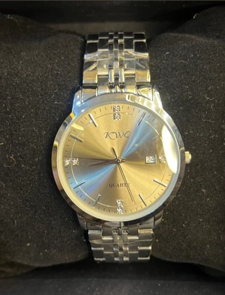 KWC Original Men Watch – Gold Dial, Japan Movement and Date Display