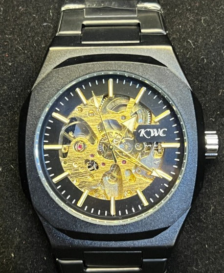 KWC Men’s Skeleton Automatic Watch – Two Tone Luxury Design