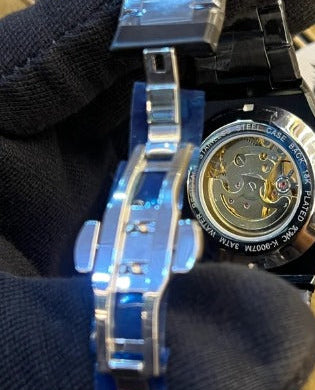 KWC Men’s Skeleton Automatic Watch – Two Tone Luxury Design