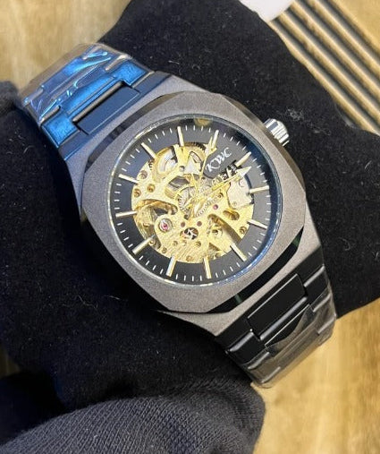KWC Men’s Skeleton Automatic Watch – Two Tone Luxury Design