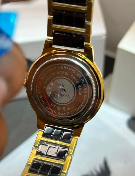 Fitron FT.1915G Black Ceramic and Sapphire Crystal Men's Watch