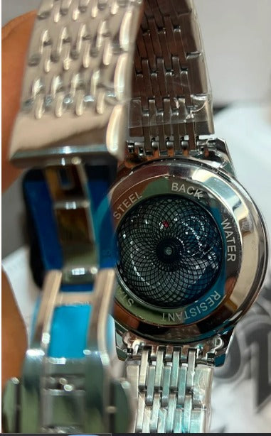 Jemsoun Automatic Men's Watch–Champagne Sunray Dial & Crystal Indices
