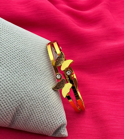 Golden Stylish Bracelet for Women | Elegant Designer Fashion Bangle Jewelry