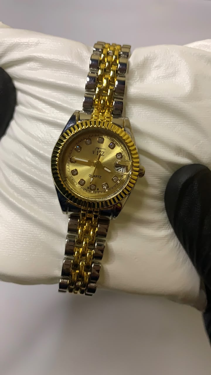 Luxury Gold and Silver Analog Watch for Women