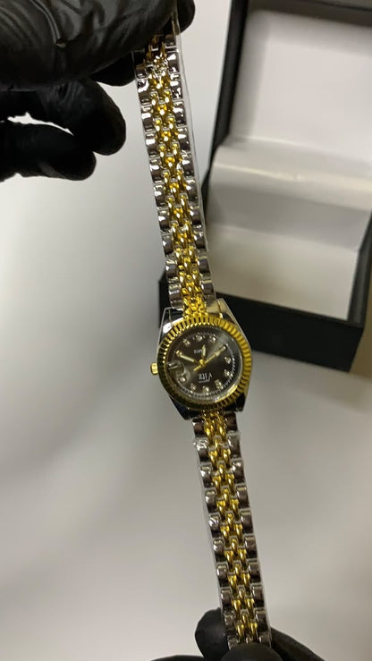 Luxury Gold and Silver Analog Watch for Women