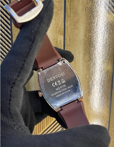 RM Men’s Luxury Watch – Crystal Bezel, Premium Silicone Strap