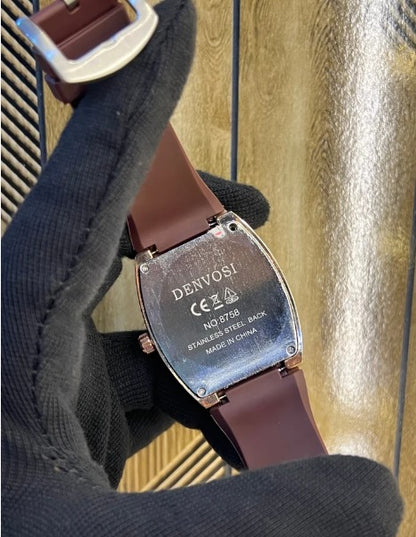 RM Men’s Luxury Watch – Crystal Bezel, Premium Silicone Strap